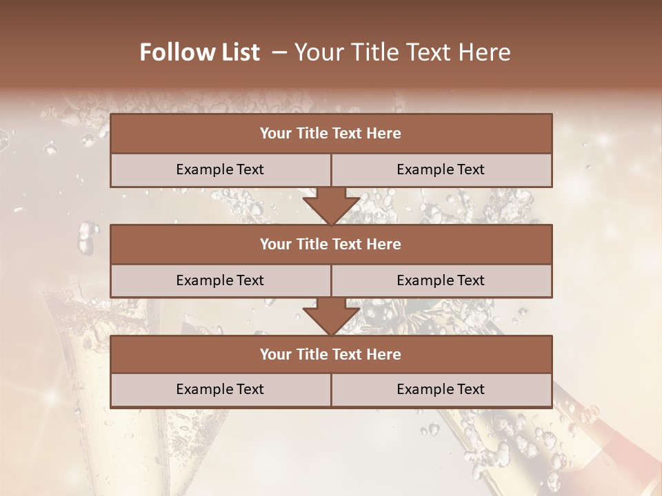 A Bottle Of Champagne Being Poured Into A Glass PowerPoint Template