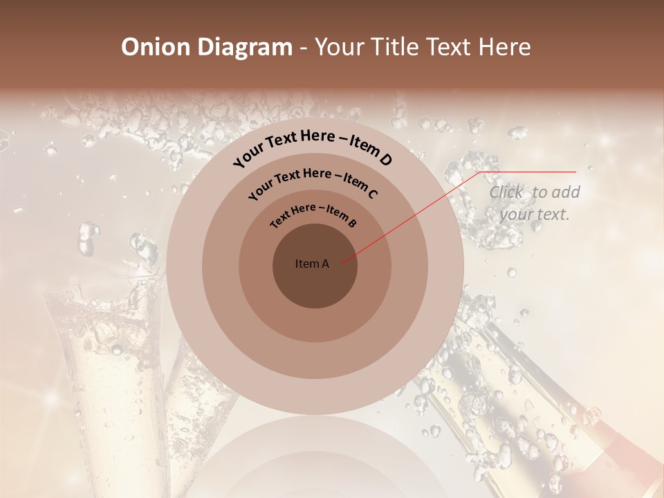 A Bottle Of Champagne Being Poured Into A Glass PowerPoint Template