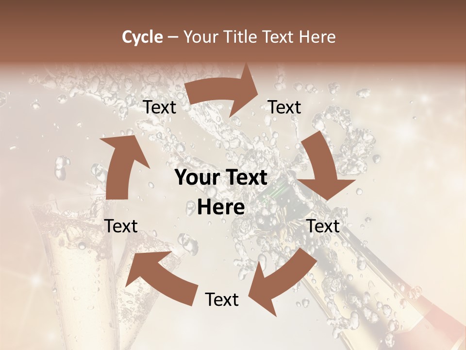 A Bottle Of Champagne Being Poured Into A Glass PowerPoint Template