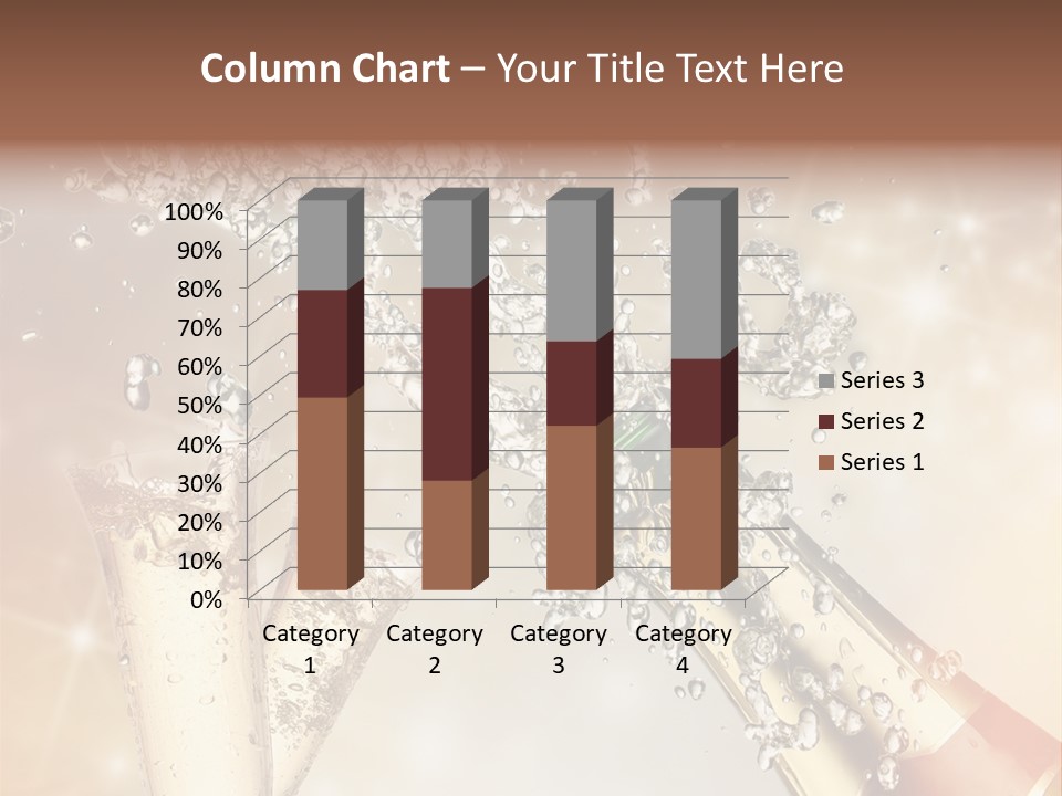 A Bottle Of Champagne Being Poured Into A Glass PowerPoint Template