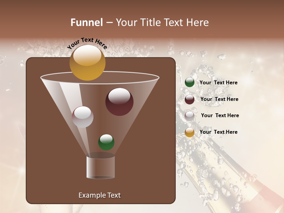 A Bottle Of Champagne Being Poured Into A Glass PowerPoint Template