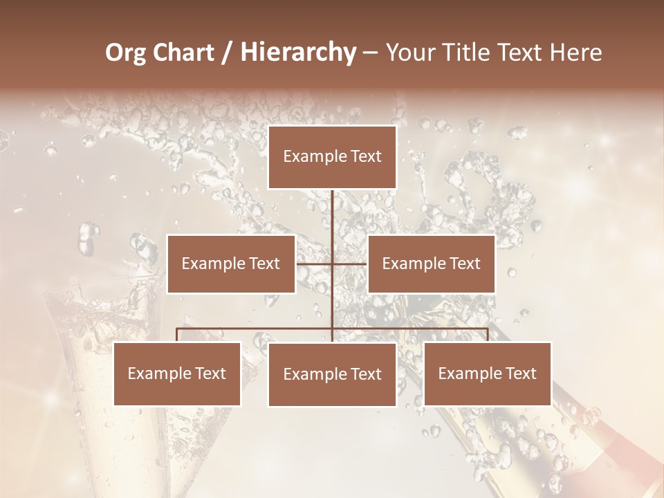 A Bottle Of Champagne Being Poured Into A Glass PowerPoint Template