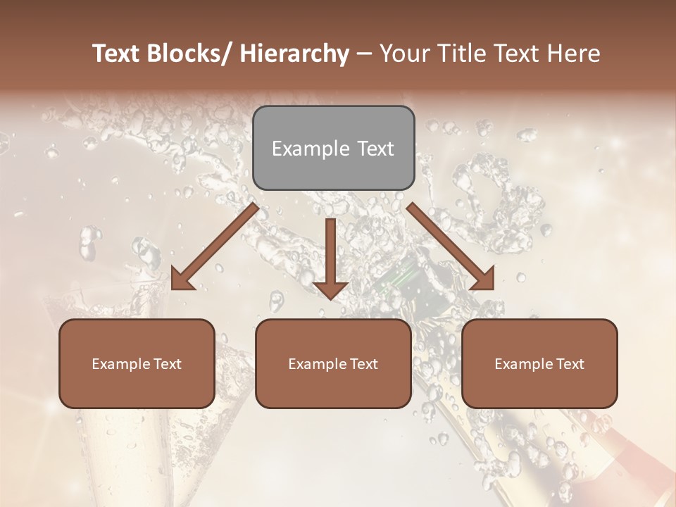 A Bottle Of Champagne Being Poured Into A Glass PowerPoint Template