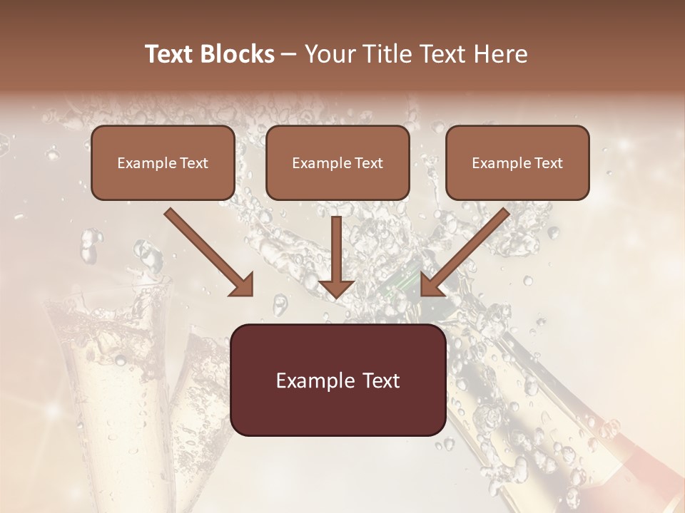 A Bottle Of Champagne Being Poured Into A Glass PowerPoint Template