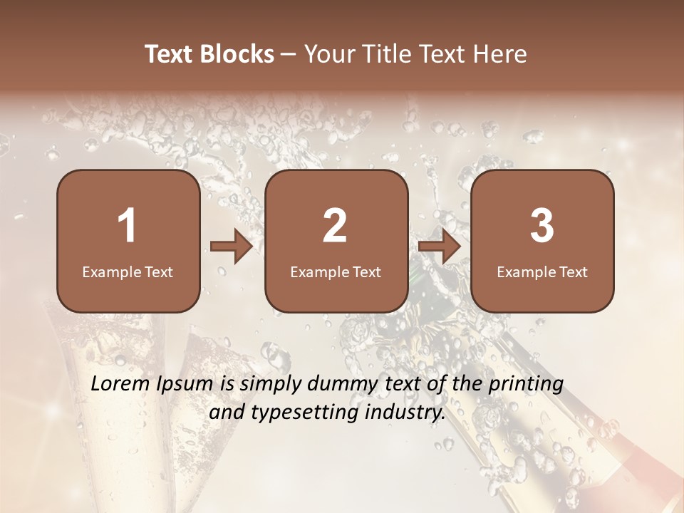 A Bottle Of Champagne Being Poured Into A Glass PowerPoint Template