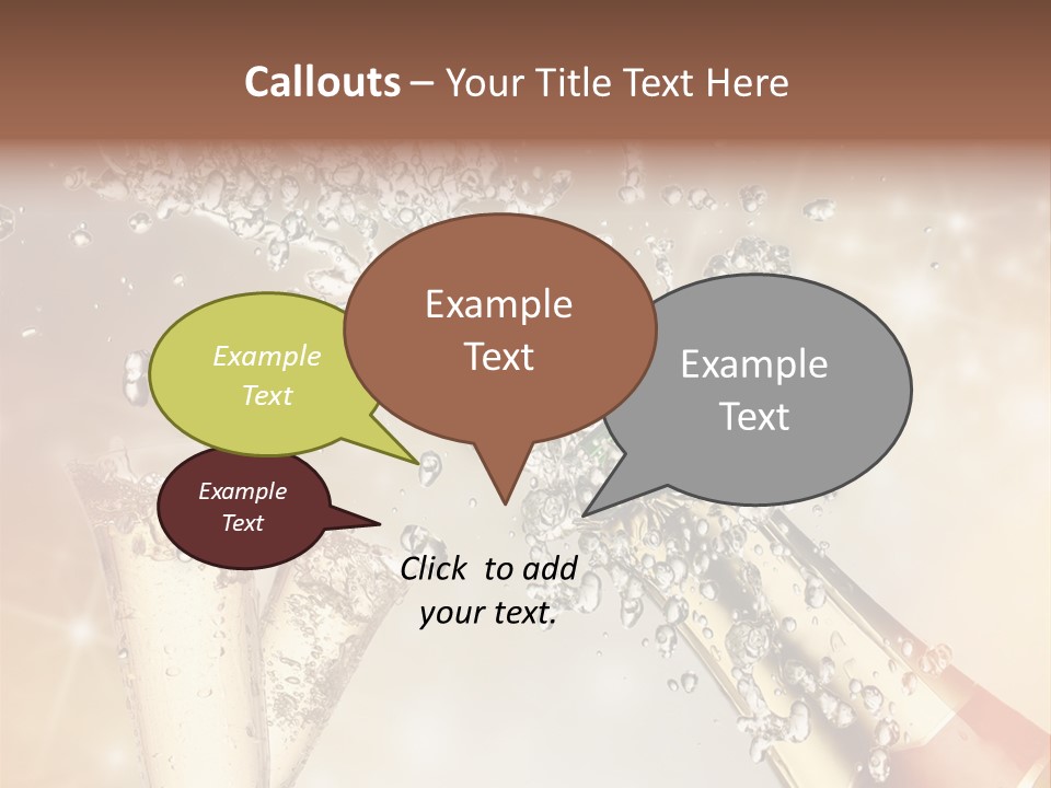 A Bottle Of Champagne Being Poured Into A Glass PowerPoint Template