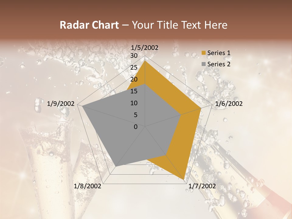 A Bottle Of Champagne Being Poured Into A Glass PowerPoint Template