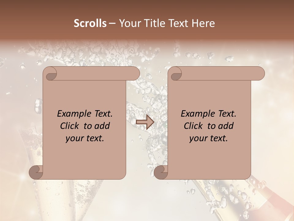 A Bottle Of Champagne Being Poured Into A Glass PowerPoint Template