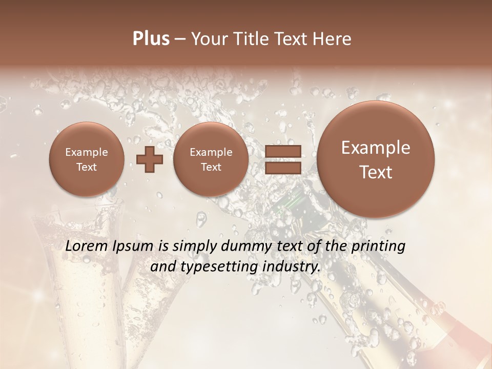 A Bottle Of Champagne Being Poured Into A Glass PowerPoint Template
