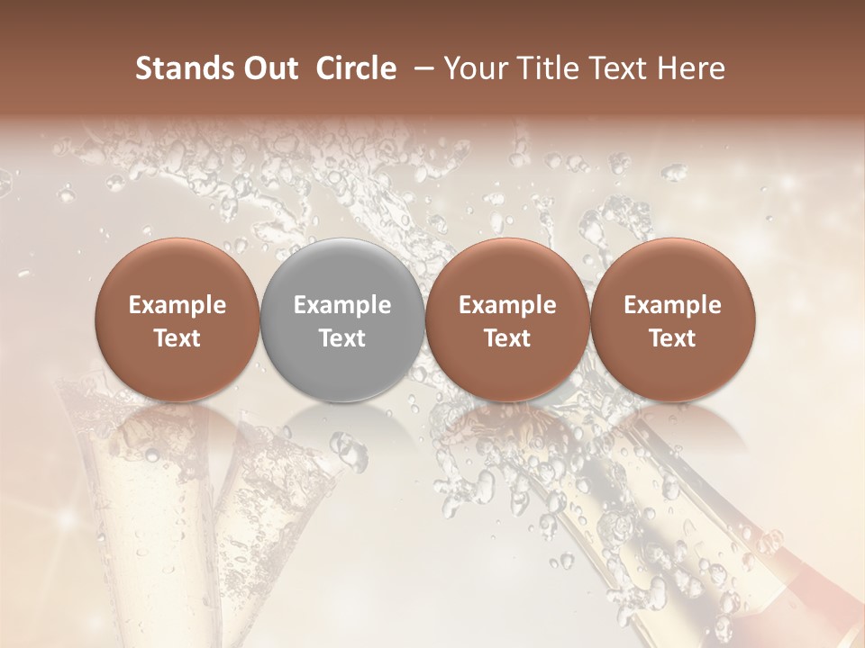 A Bottle Of Champagne Being Poured Into A Glass PowerPoint Template