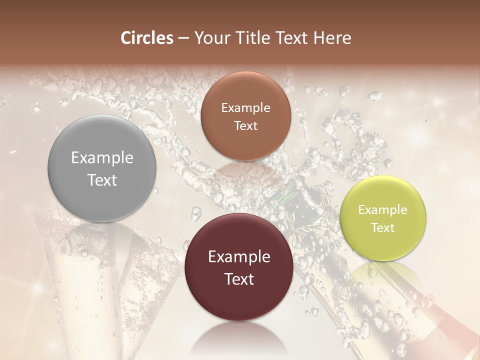 A Bottle Of Champagne Being Poured Into A Glass PowerPoint Template