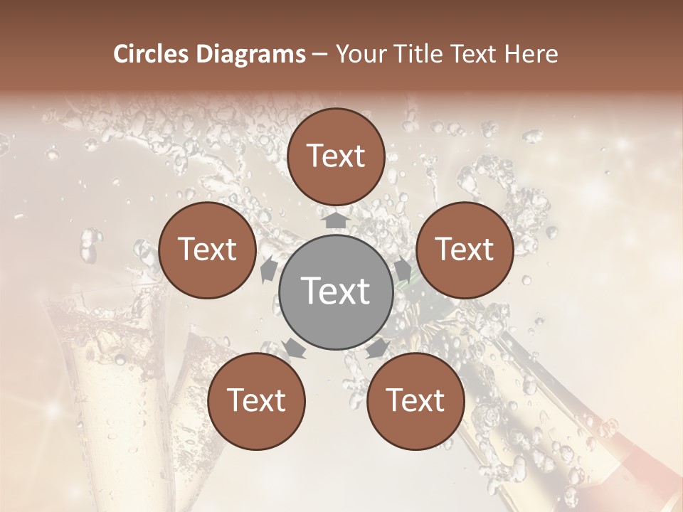 A Bottle Of Champagne Being Poured Into A Glass PowerPoint Template