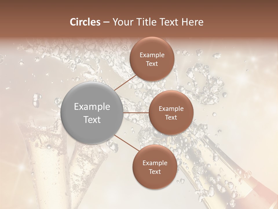 A Bottle Of Champagne Being Poured Into A Glass PowerPoint Template