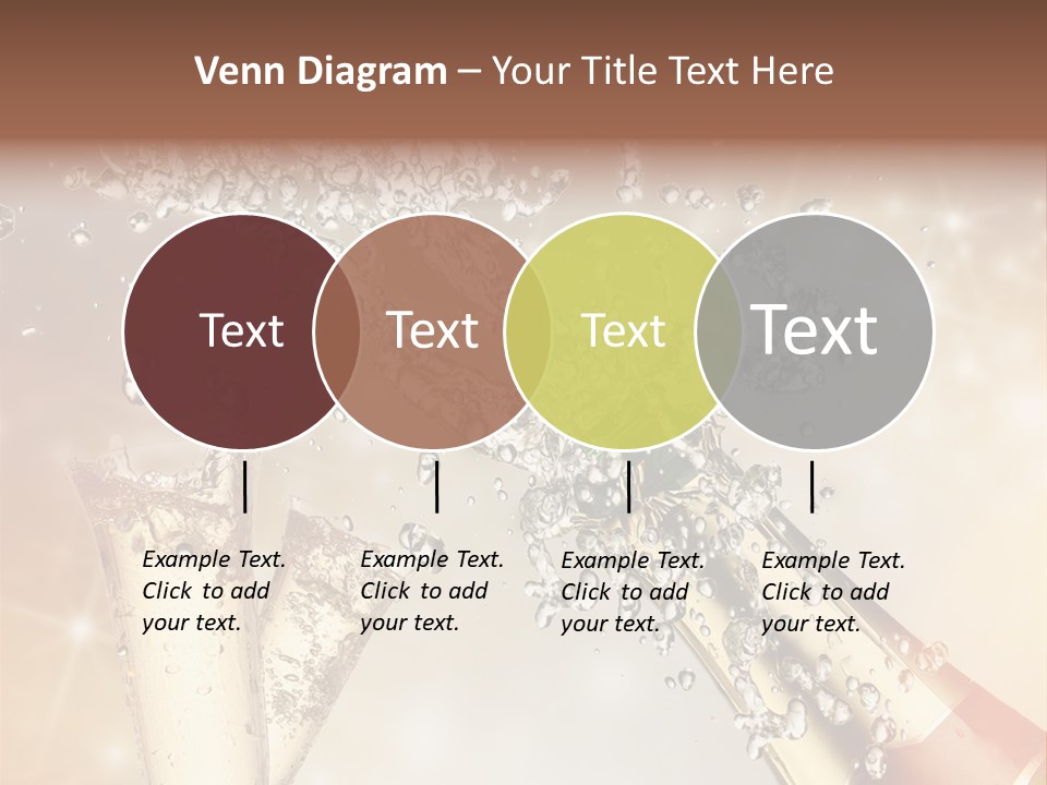 A Bottle Of Champagne Being Poured Into A Glass PowerPoint Template