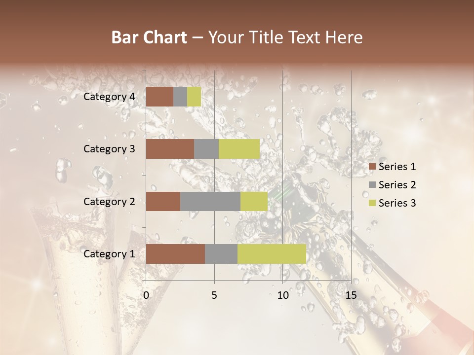 A Bottle Of Champagne Being Poured Into A Glass PowerPoint Template