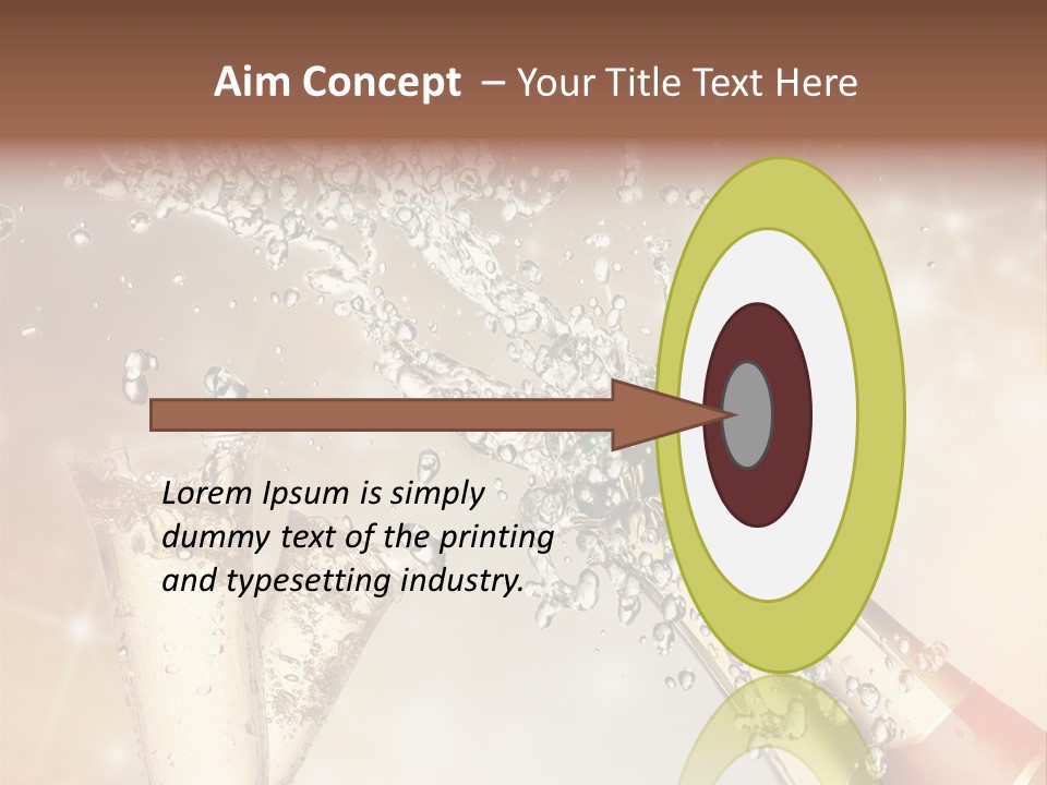 A Bottle Of Champagne Being Poured Into A Glass PowerPoint Template