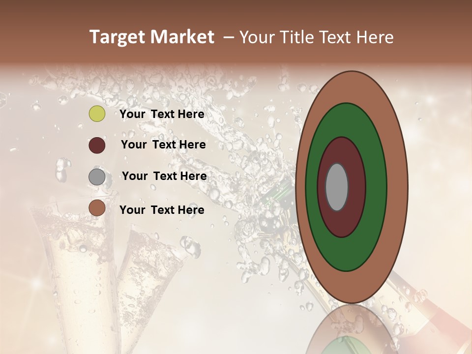 A Bottle Of Champagne Being Poured Into A Glass PowerPoint Template