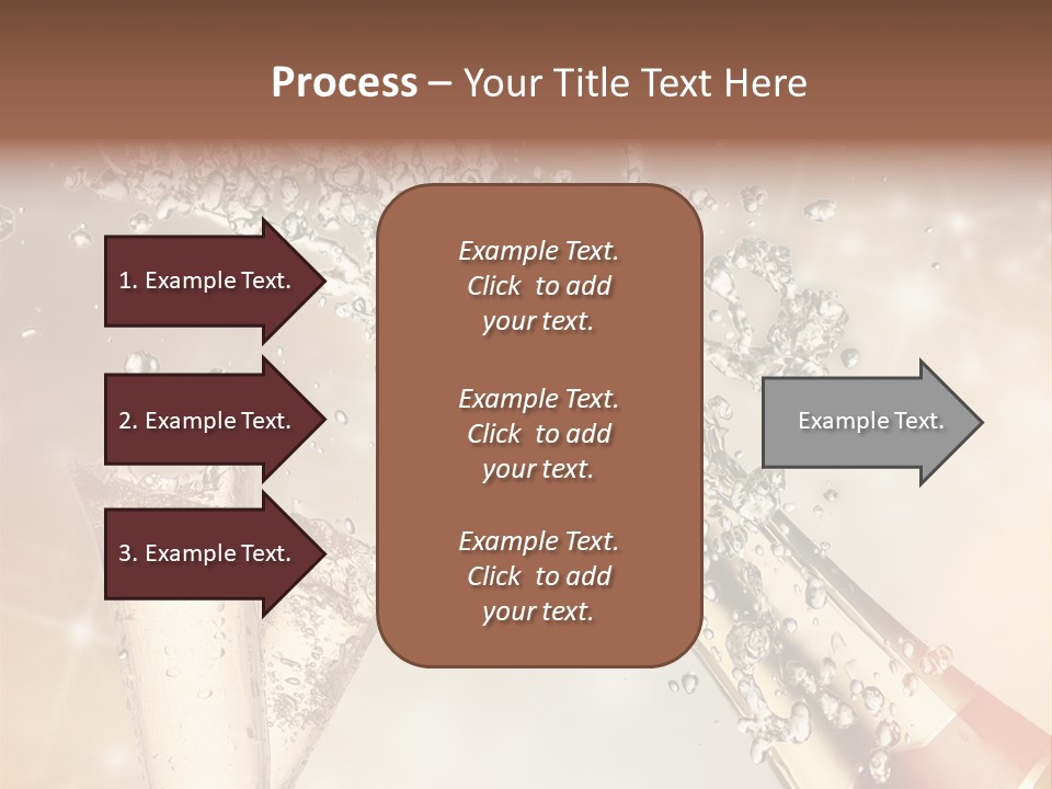 A Bottle Of Champagne Being Poured Into A Glass PowerPoint Template