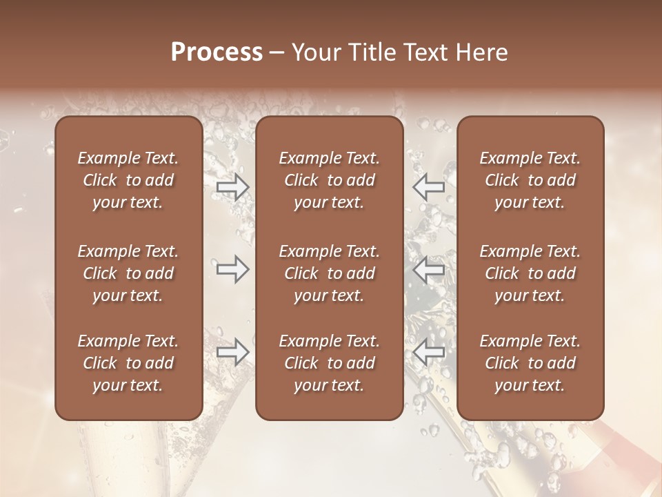 A Bottle Of Champagne Being Poured Into A Glass PowerPoint Template
