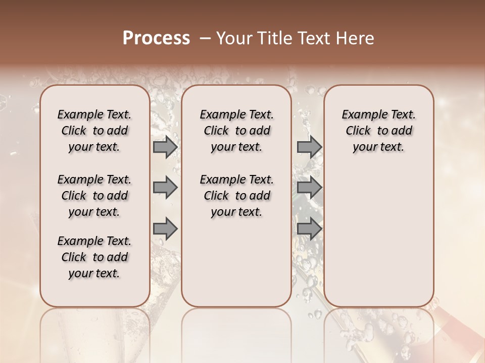 A Bottle Of Champagne Being Poured Into A Glass PowerPoint Template