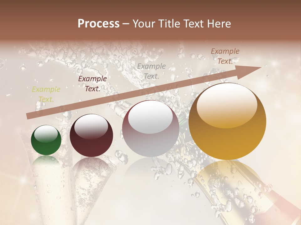 A Bottle Of Champagne Being Poured Into A Glass PowerPoint Template