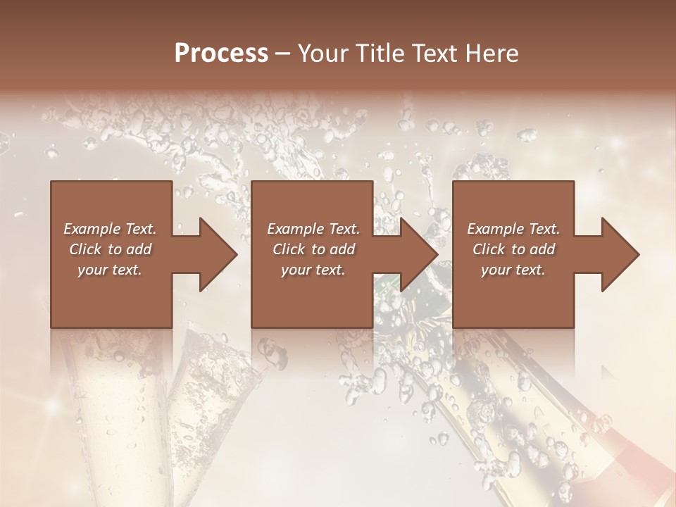 A Bottle Of Champagne Being Poured Into A Glass PowerPoint Template
