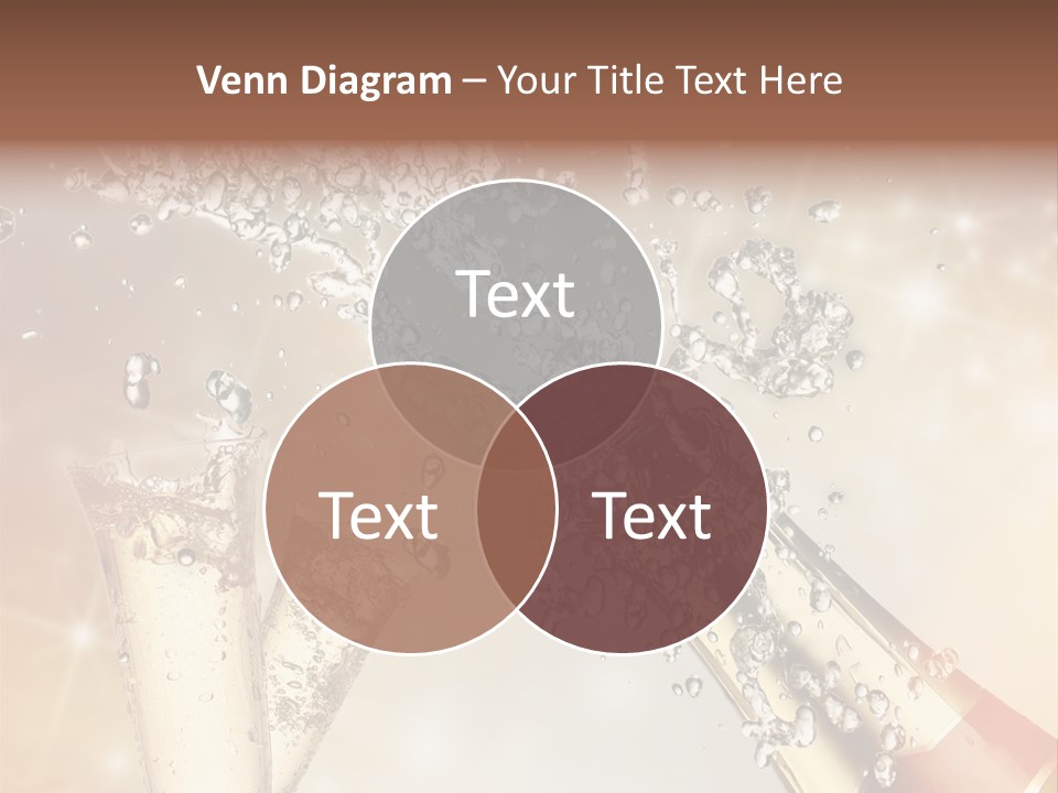 A Bottle Of Champagne Being Poured Into A Glass PowerPoint Template