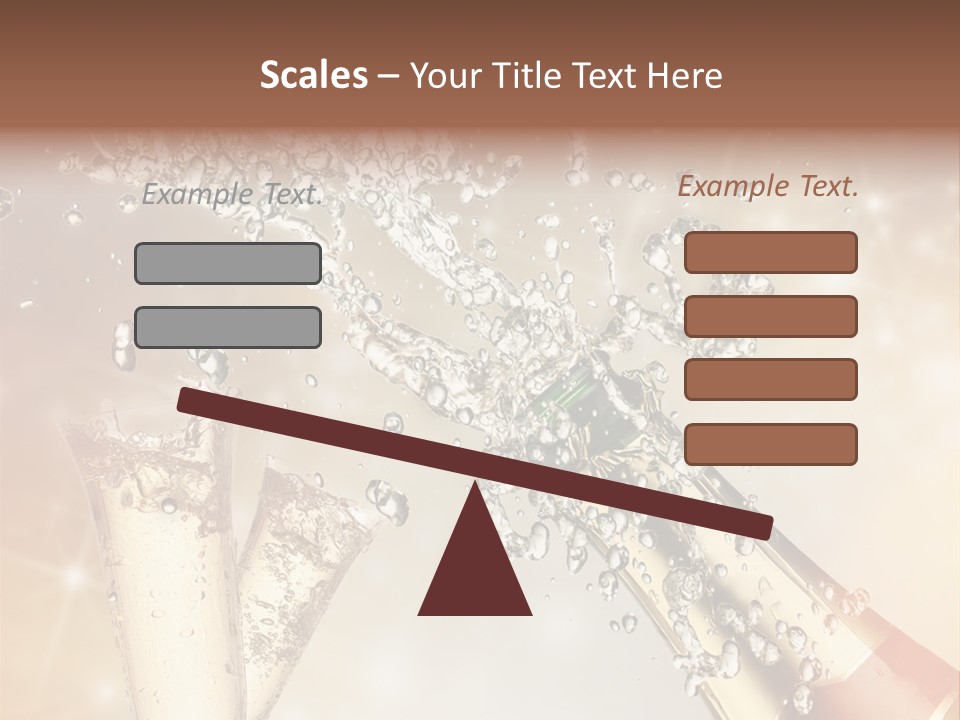 A Bottle Of Champagne Being Poured Into A Glass PowerPoint Template