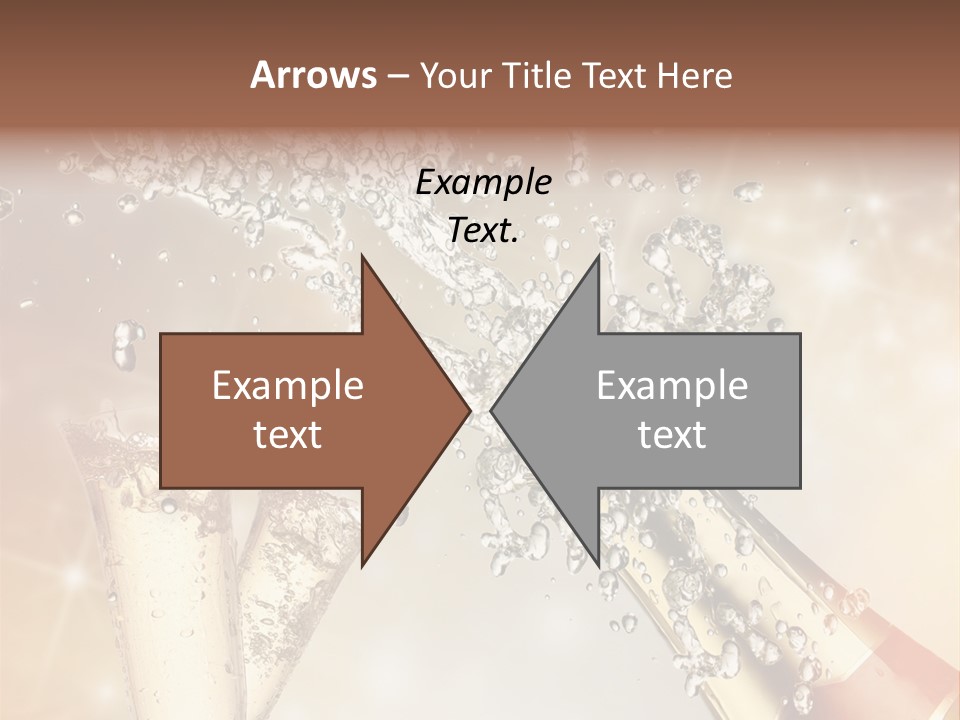 A Bottle Of Champagne Being Poured Into A Glass PowerPoint Template