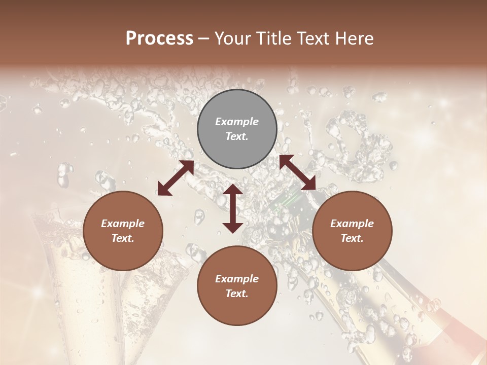 A Bottle Of Champagne Being Poured Into A Glass PowerPoint Template