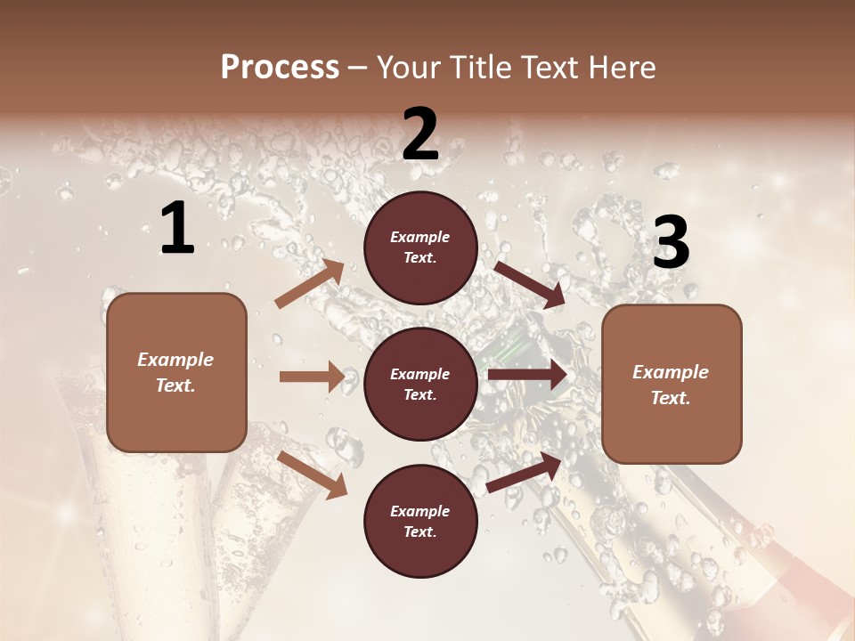 A Bottle Of Champagne Being Poured Into A Glass PowerPoint Template