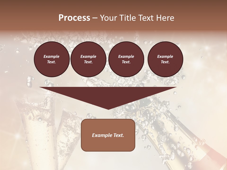 A Bottle Of Champagne Being Poured Into A Glass PowerPoint Template