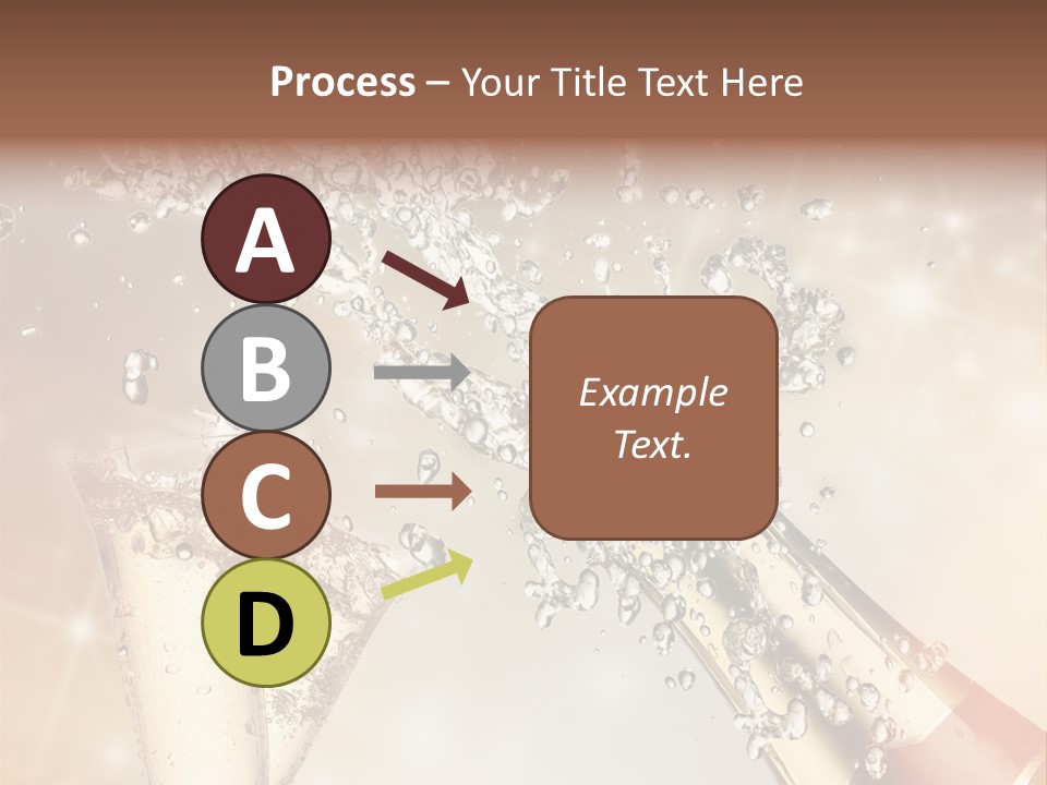 A Bottle Of Champagne Being Poured Into A Glass PowerPoint Template