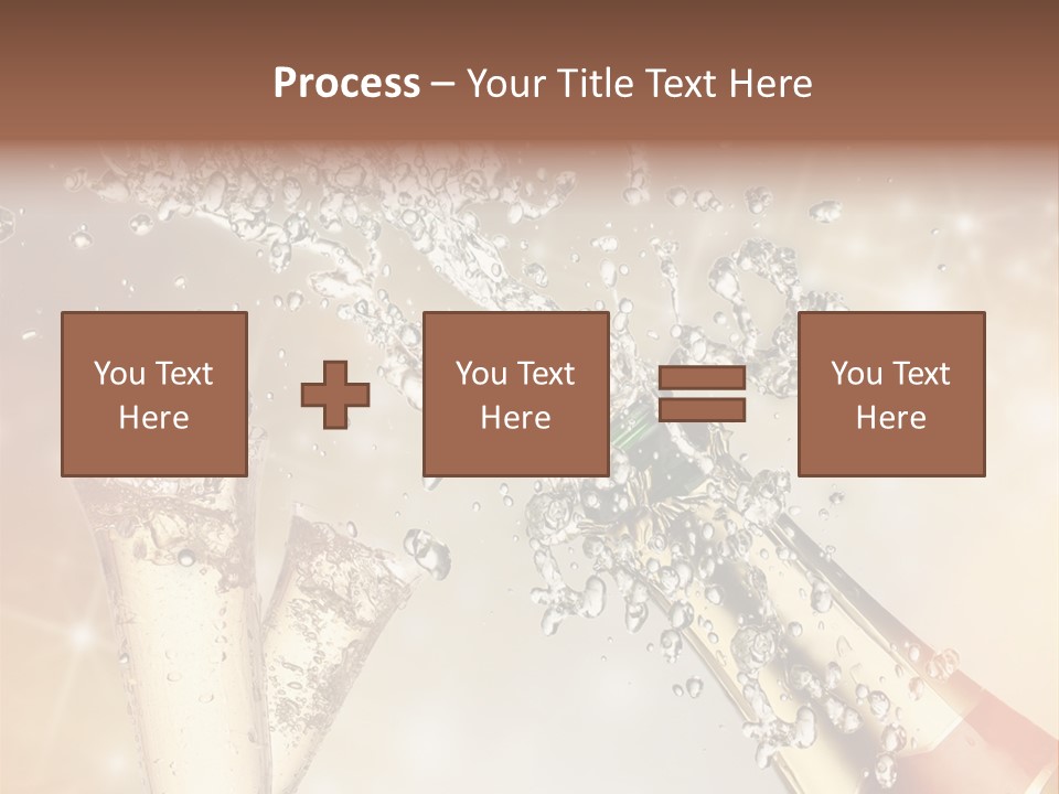 A Bottle Of Champagne Being Poured Into A Glass PowerPoint Template