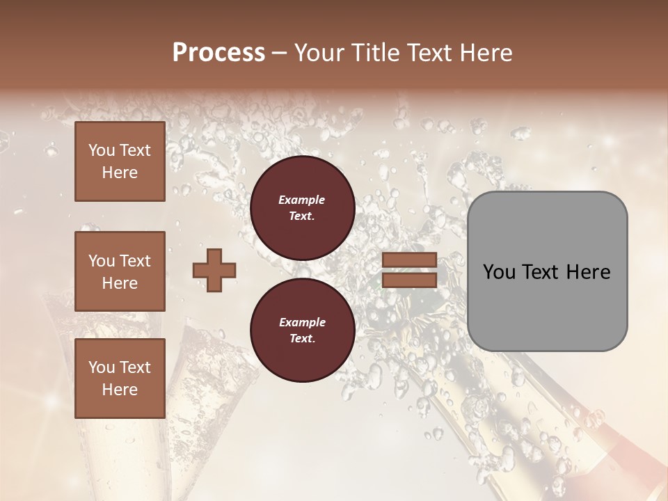 A Bottle Of Champagne Being Poured Into A Glass PowerPoint Template