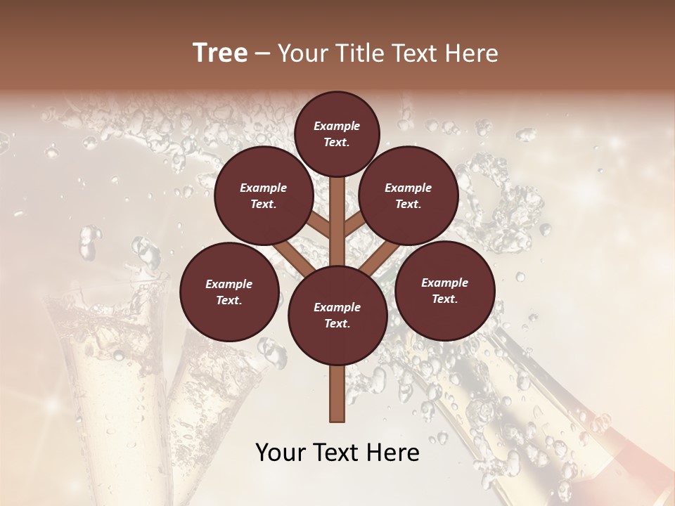 A Bottle Of Champagne Being Poured Into A Glass PowerPoint Template