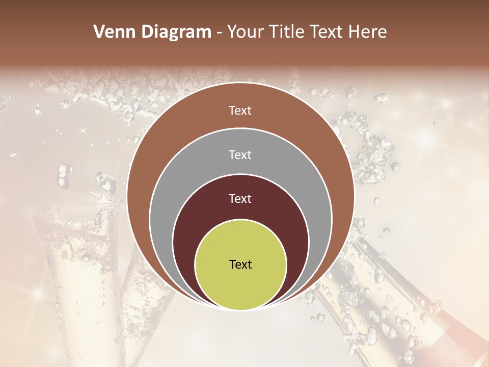 A Bottle Of Champagne Being Poured Into A Glass PowerPoint Template