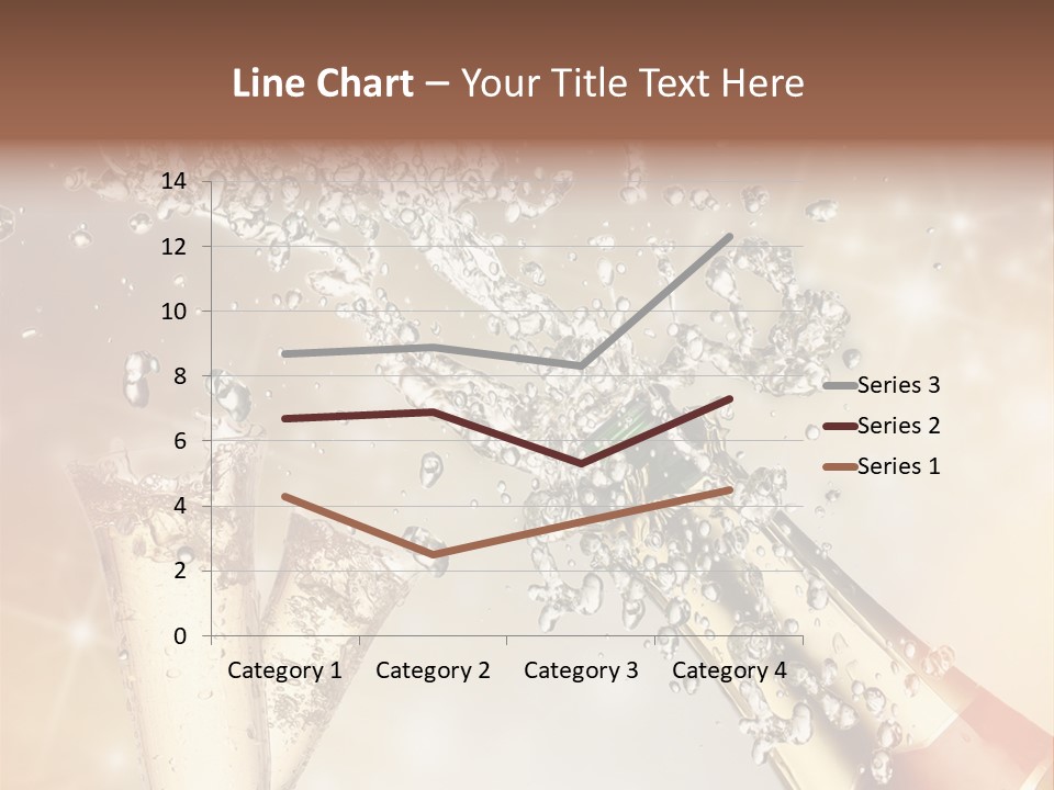 A Bottle Of Champagne Being Poured Into A Glass PowerPoint Template