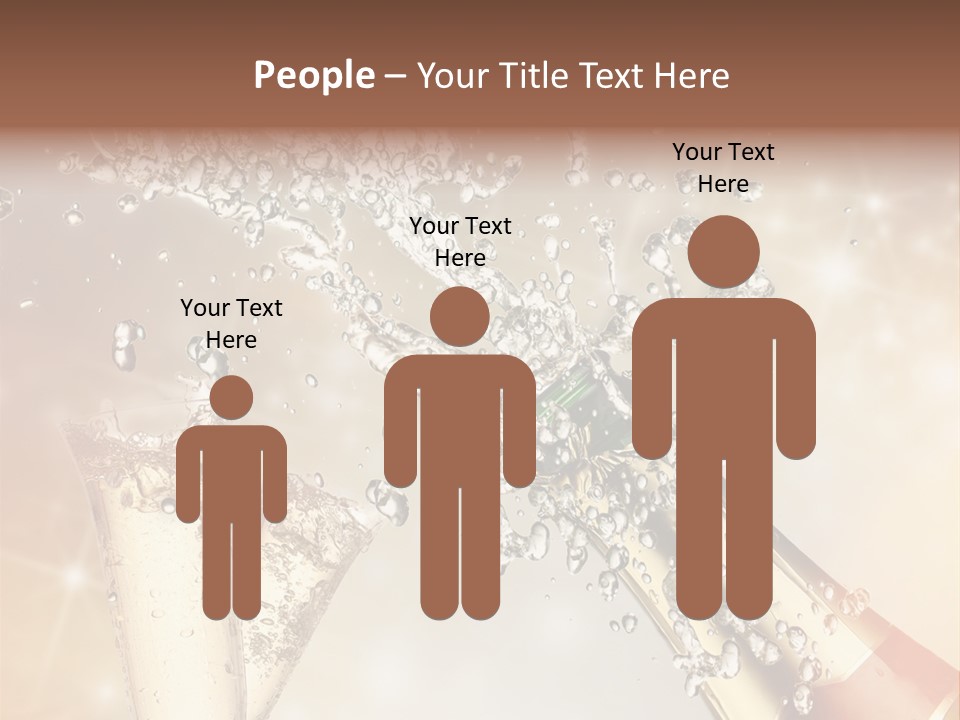 A Bottle Of Champagne Being Poured Into A Glass PowerPoint Template