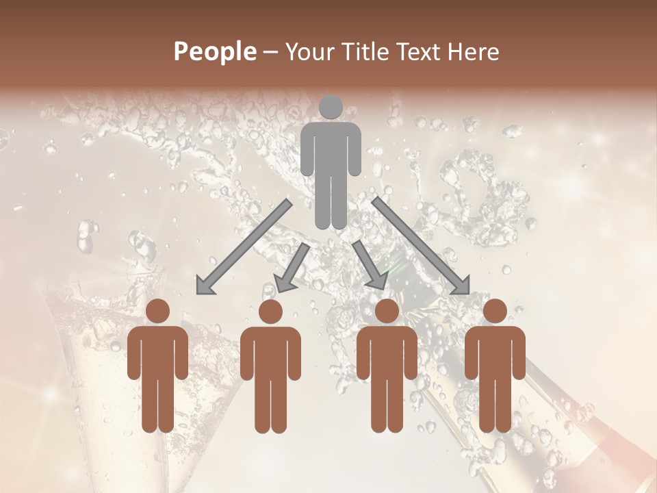 A Bottle Of Champagne Being Poured Into A Glass PowerPoint Template