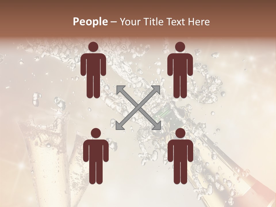 A Bottle Of Champagne Being Poured Into A Glass PowerPoint Template