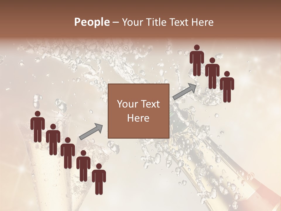 A Bottle Of Champagne Being Poured Into A Glass PowerPoint Template