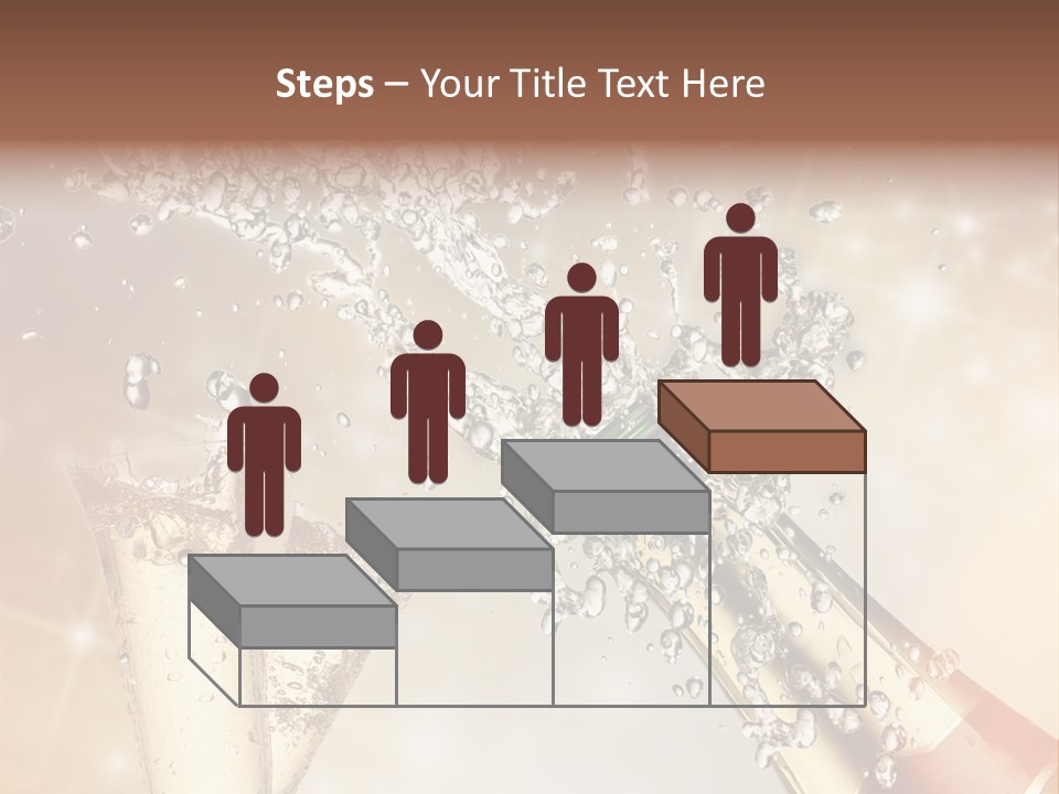 A Bottle Of Champagne Being Poured Into A Glass PowerPoint Template