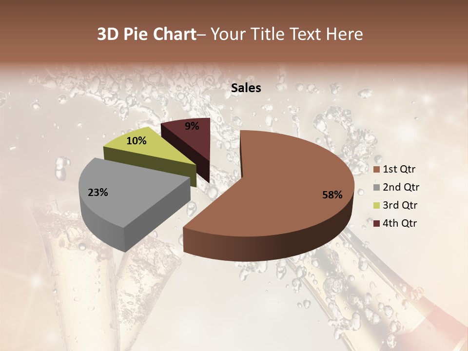 A Bottle Of Champagne Being Poured Into A Glass PowerPoint Template