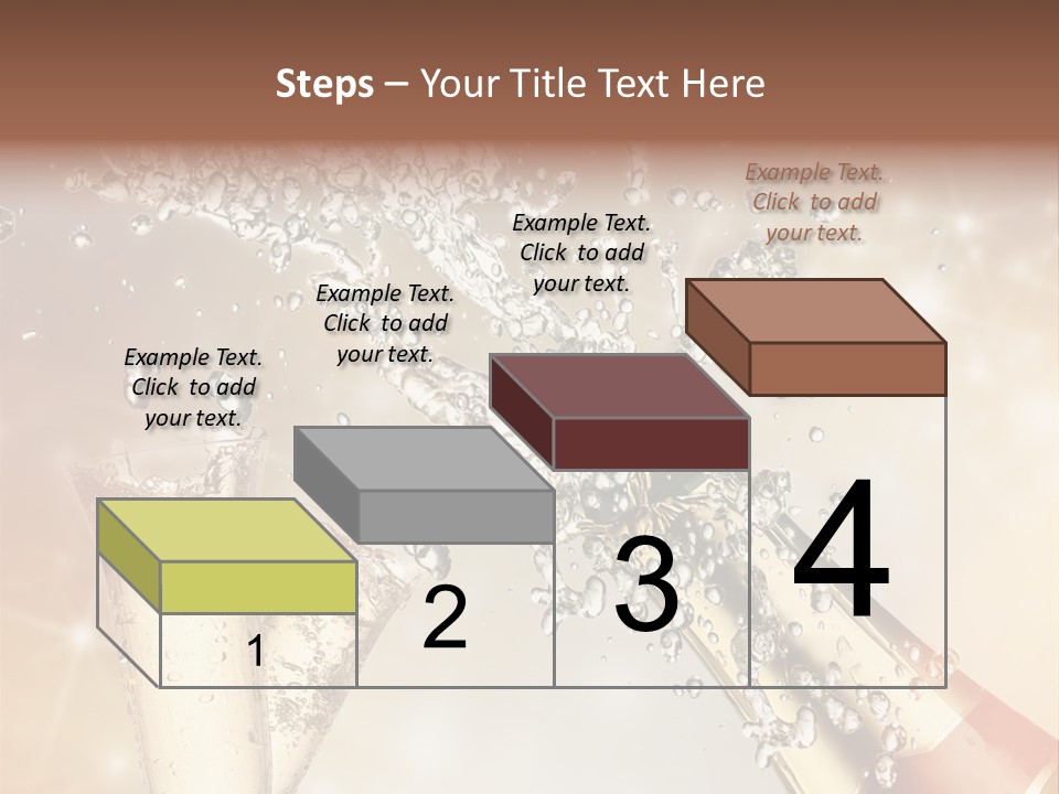 A Bottle Of Champagne Being Poured Into A Glass PowerPoint Template