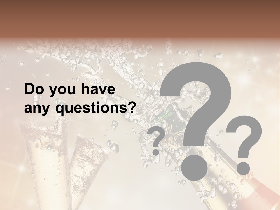 A Bottle Of Champagne Being Poured Into A Glass PowerPoint Template