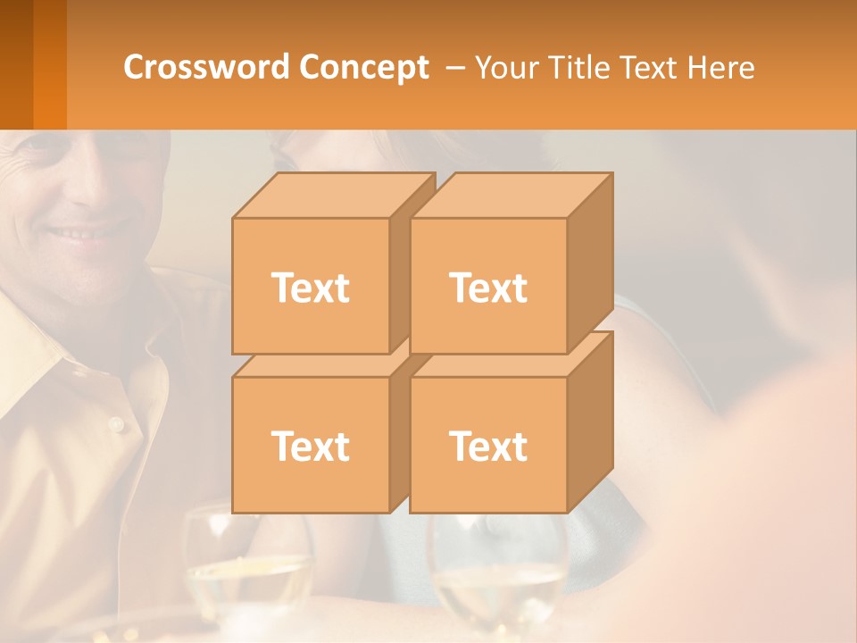 A Man And Woman Sitting At A Table With A Glass Of Wine PowerPoint Template