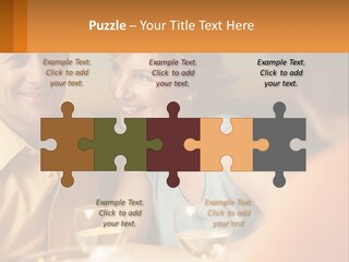 A Man And Woman Sitting At A Table With A Glass Of Wine PowerPoint Template