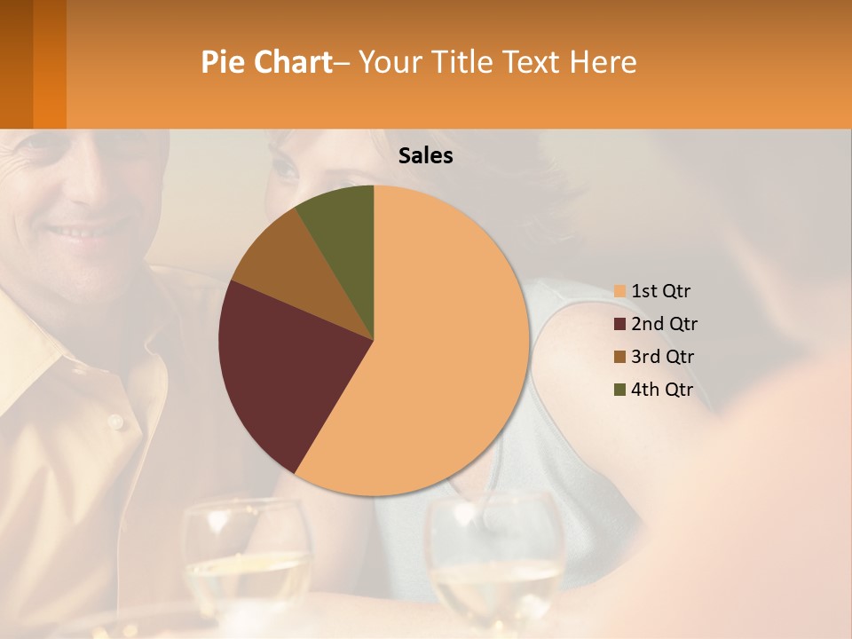 A Man And Woman Sitting At A Table With A Glass Of Wine PowerPoint Template