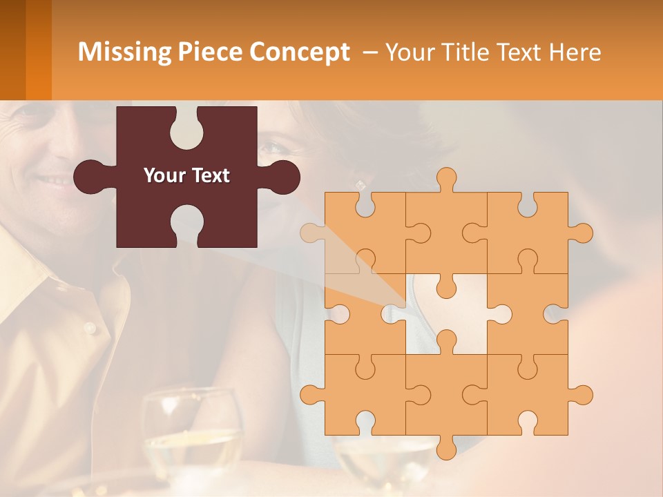 A Man And Woman Sitting At A Table With A Glass Of Wine PowerPoint Template